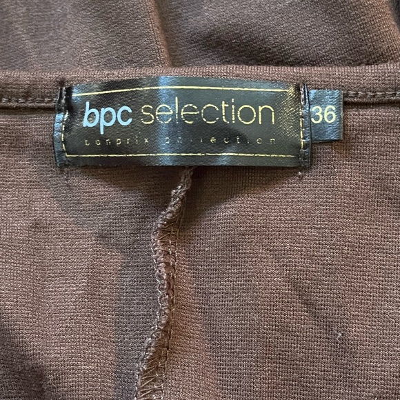 Dark Brown Dress w Gold Hardware by BPC Selection Sz 4 - Picture 4 of 5